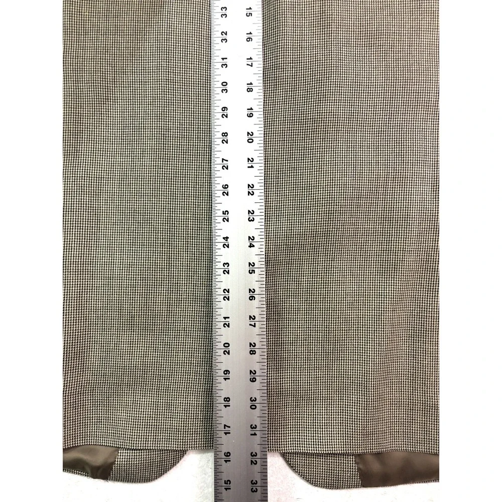 Ralph Lauren 54R Beige Black Nailhead Silk Wool Blazer Jacket Sport‎ Suit Coat